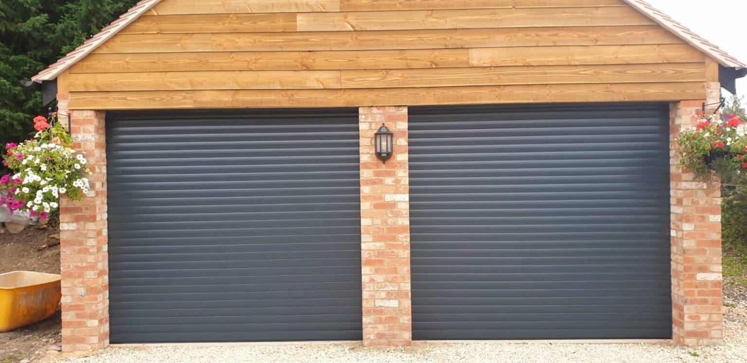 2 Alluguard Roller Doors in Anthracite Grey Installed in ...