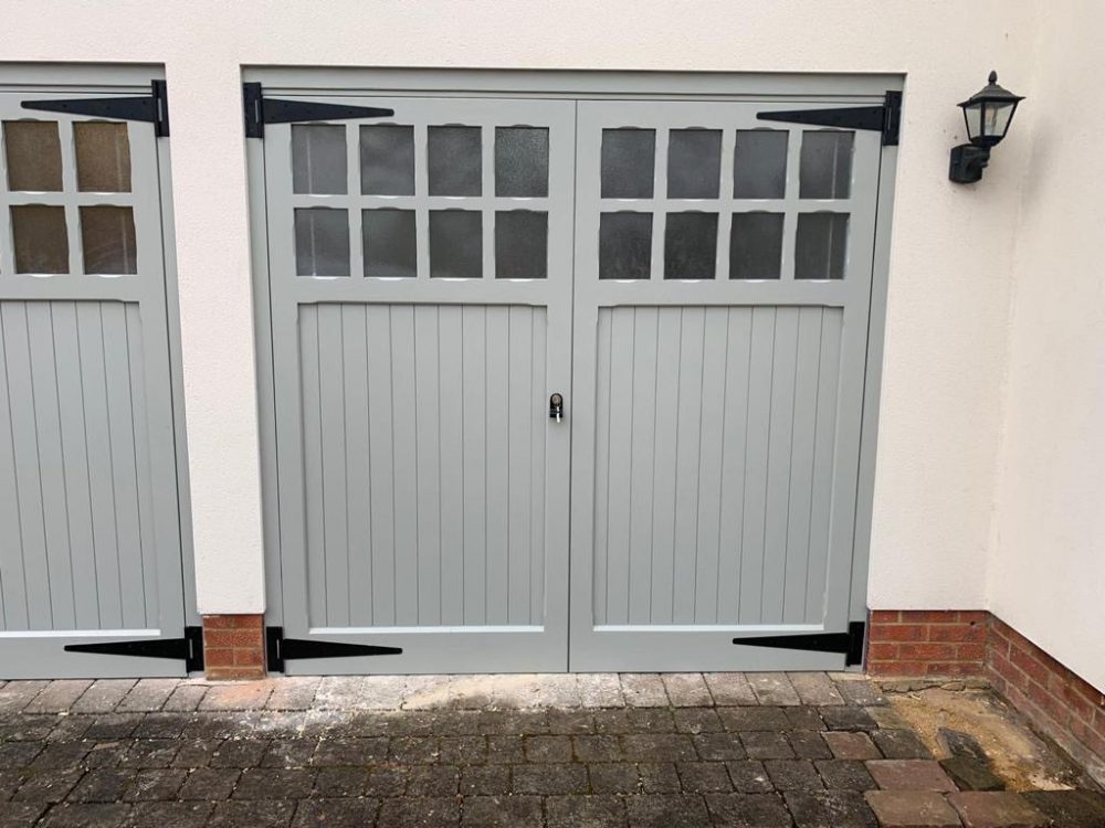 Grey Side-hinged Garage Door | Doormatic Garage Doors